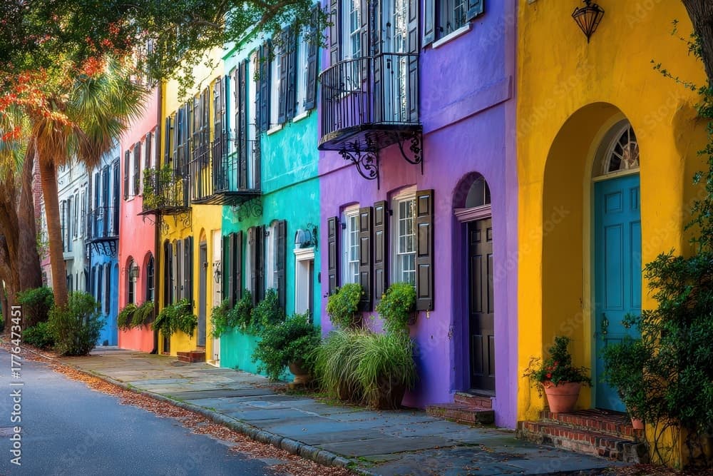 Rainbow Row, Charleston SC